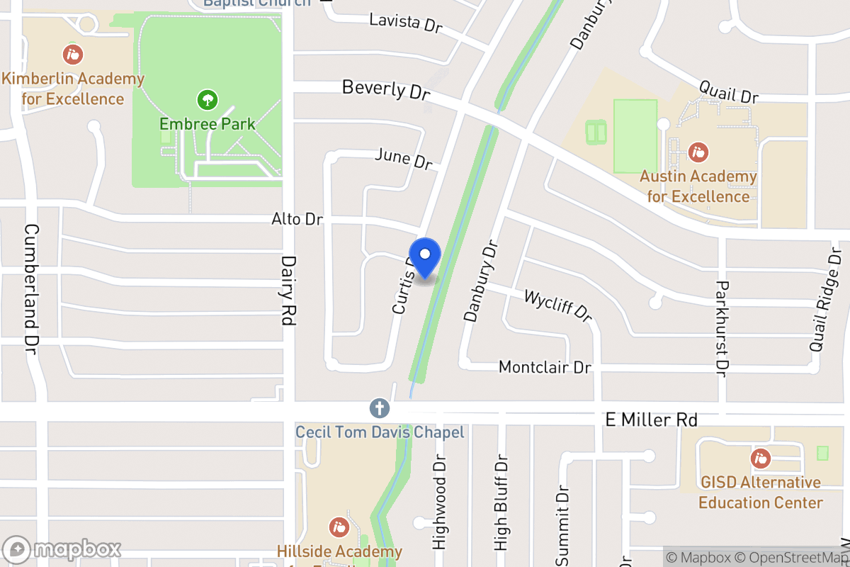 Map of 1814 Curtis Dr