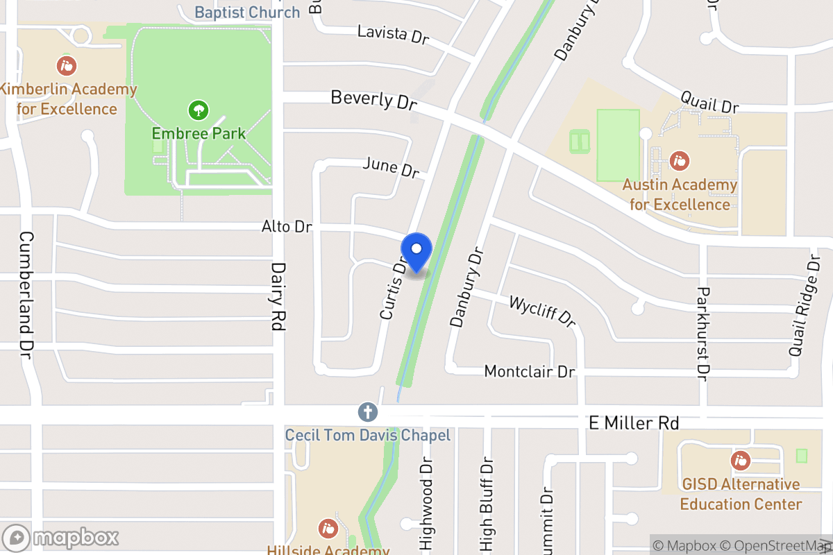 Map of 1810 Curtis Dr