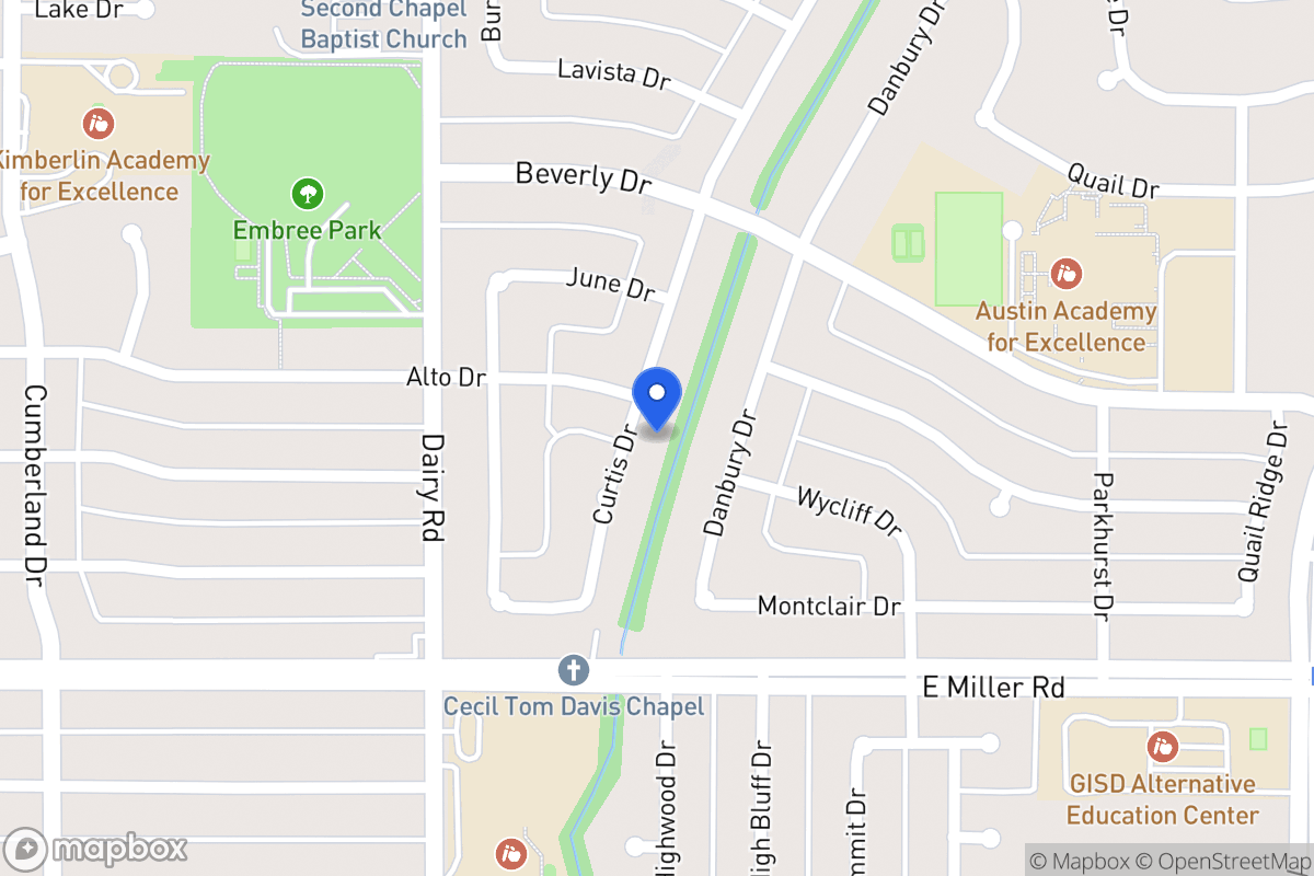Map of 1806 Curtis Dr