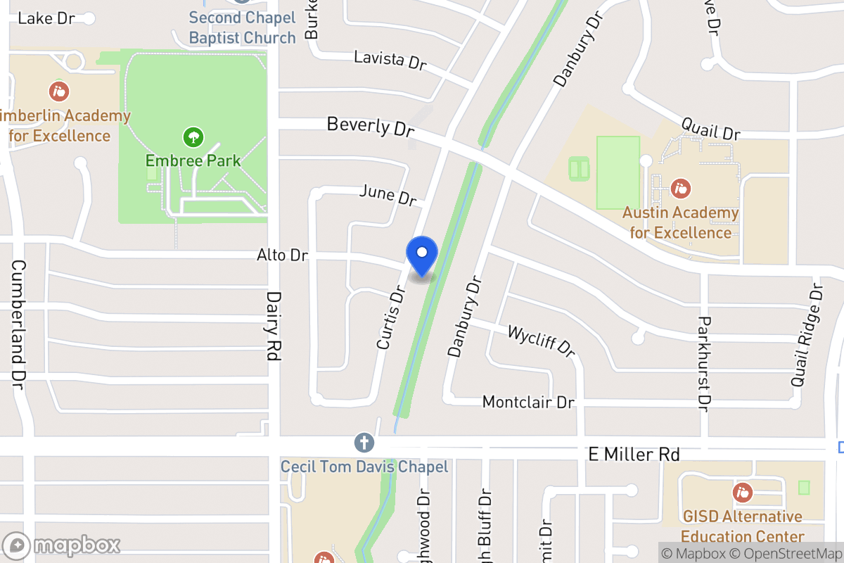 Map of 1802 Curtis Dr
