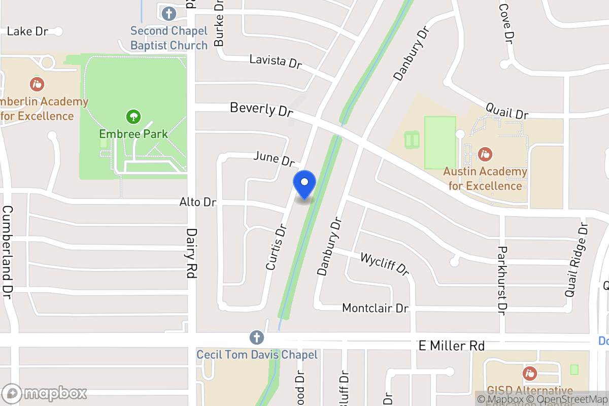 Map of 1714 Curtis Dr