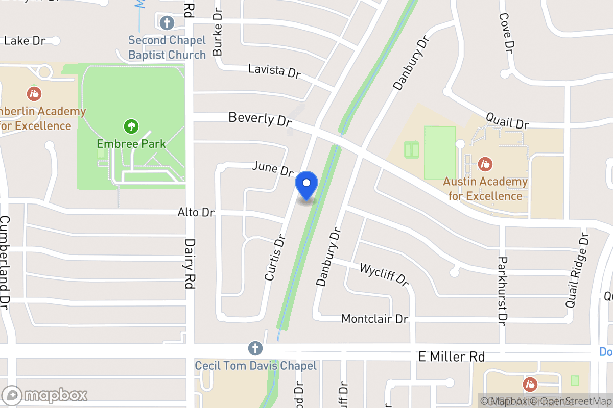 Map of 1710 Curtis Dr