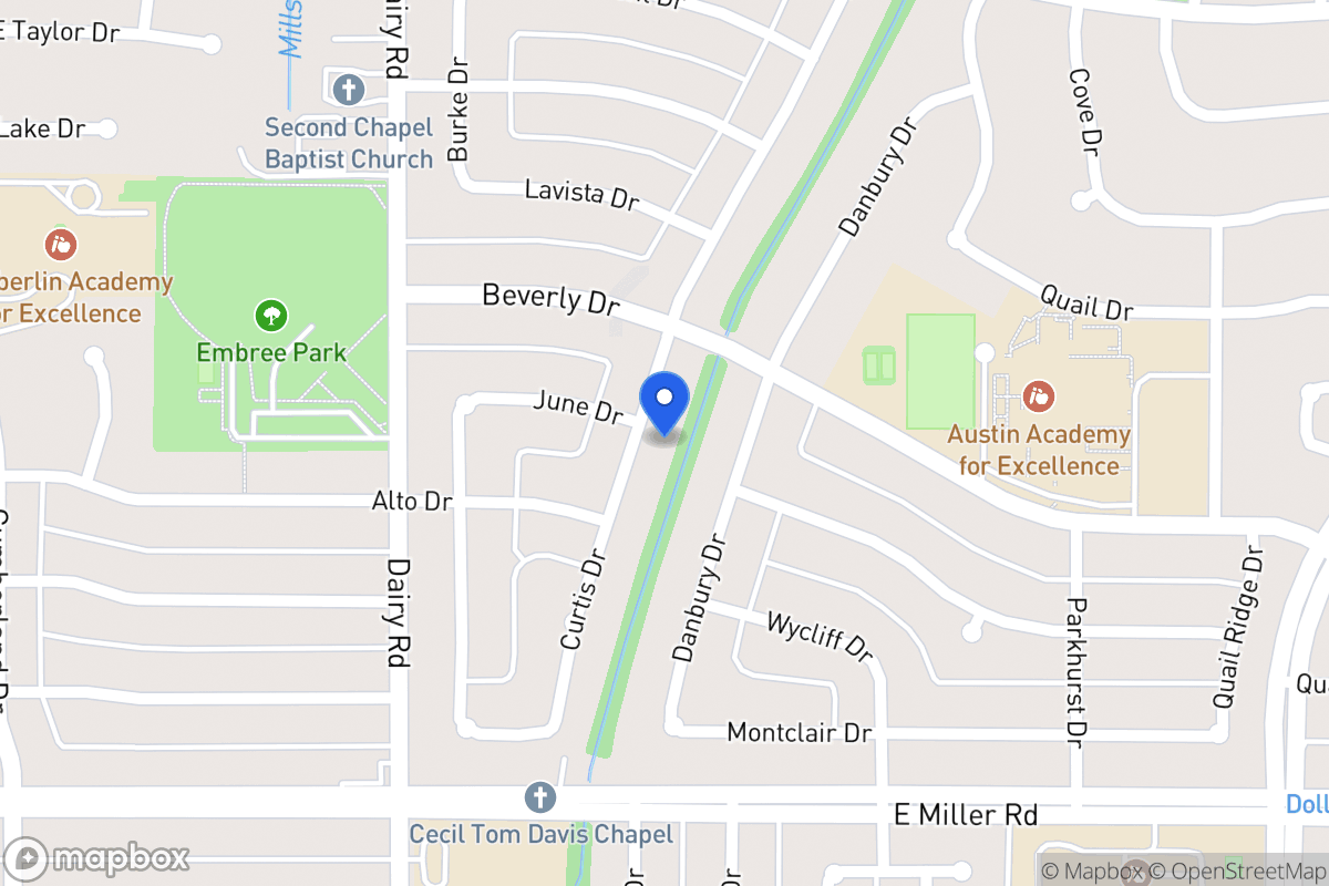 Map of 1702 Curtis Dr