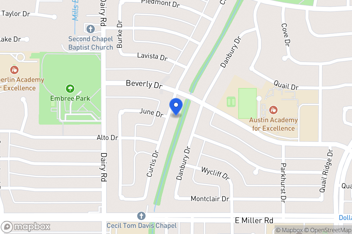 Map of 1614 Curtis Dr