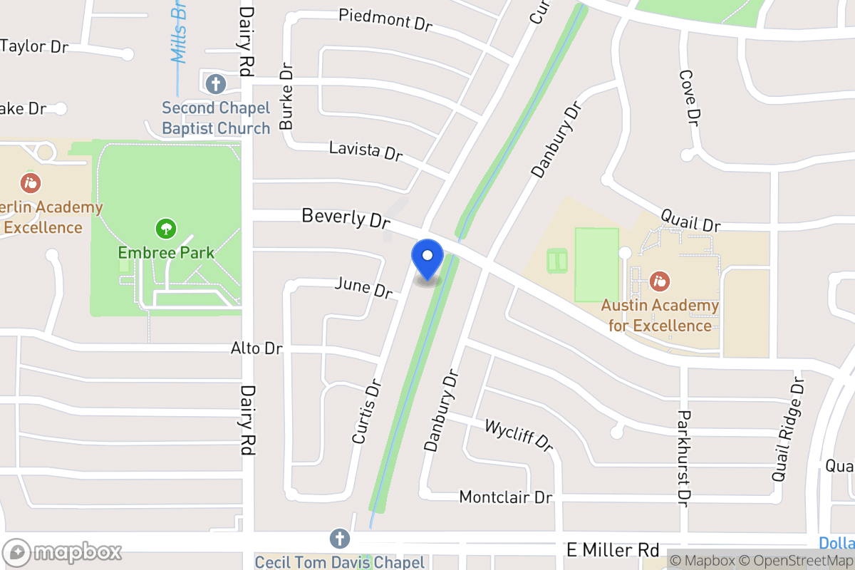 Map of 1610 Curtis Dr