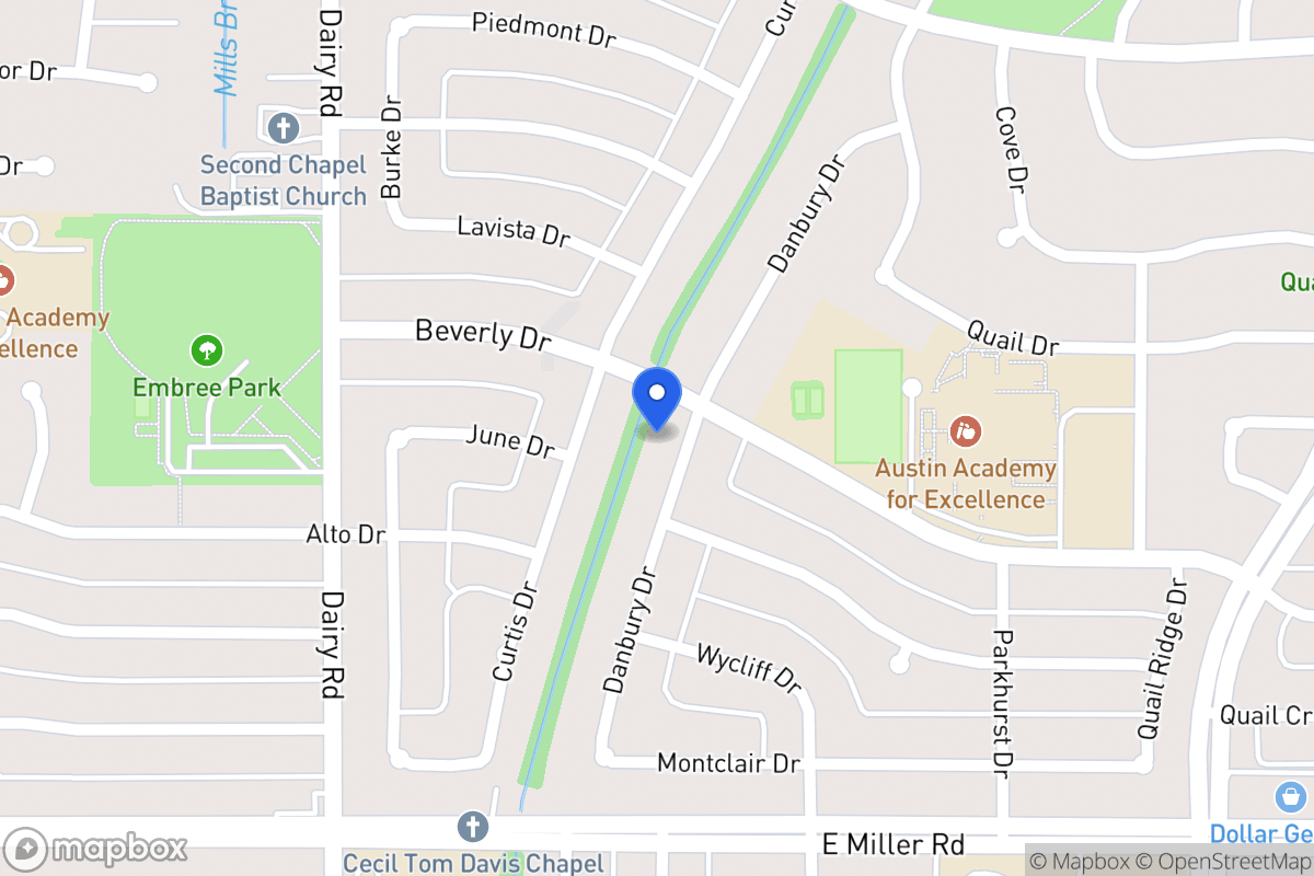 Map of 1705 Danbury Dr