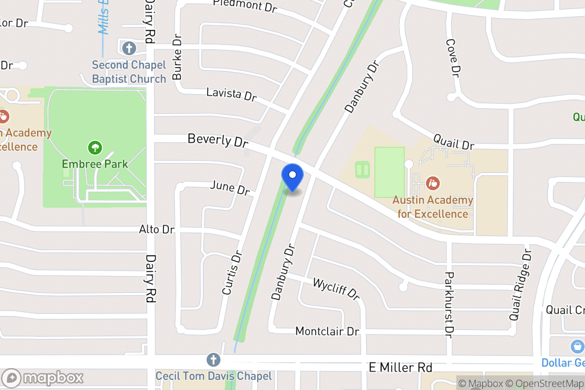 Map of 1709 Danbury Dr