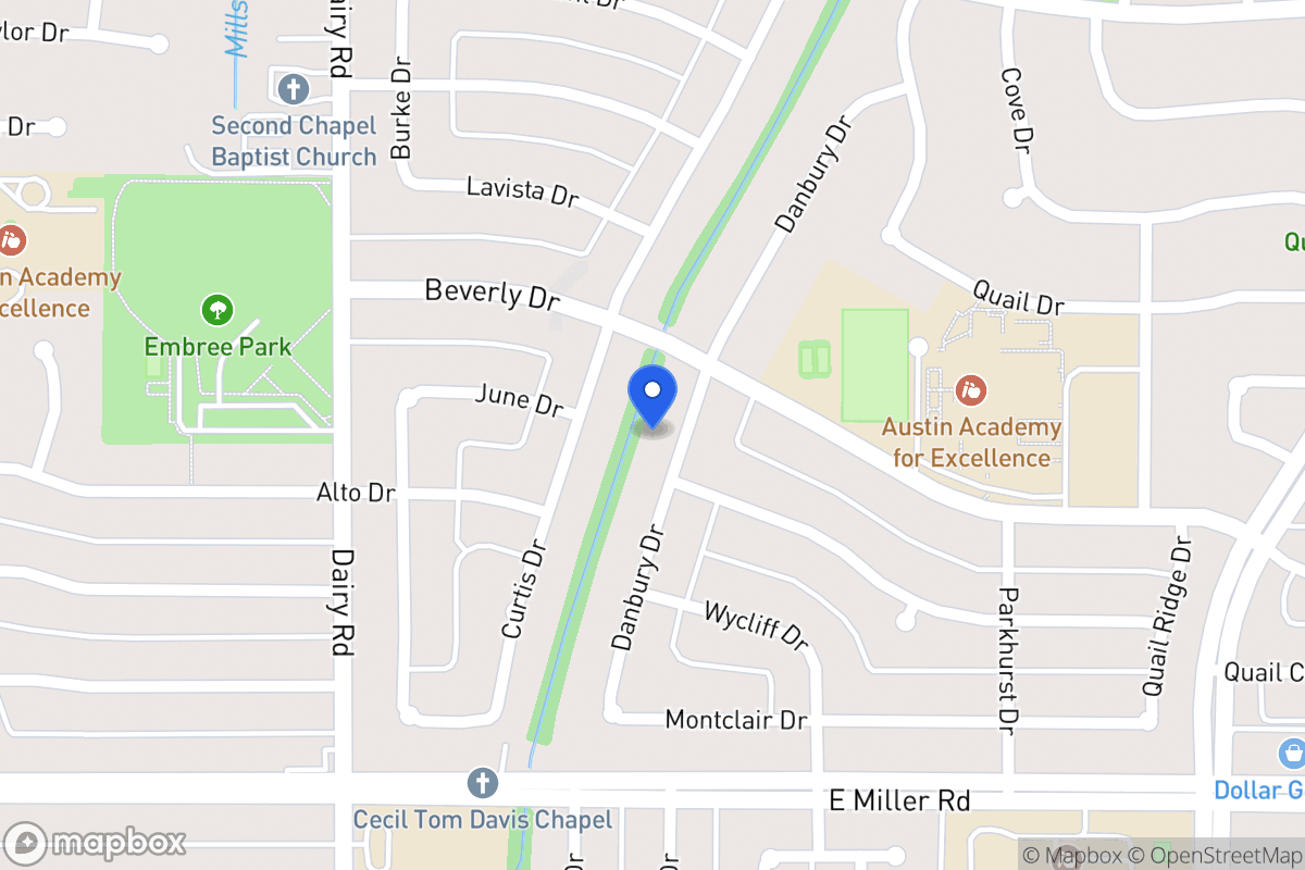Map of 1713 Danbury Dr