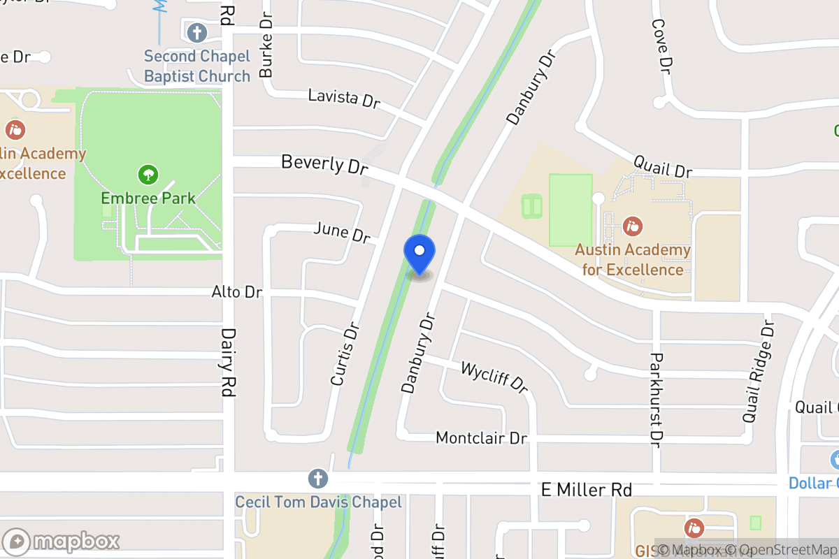 Map of 1721 Danbury Dr