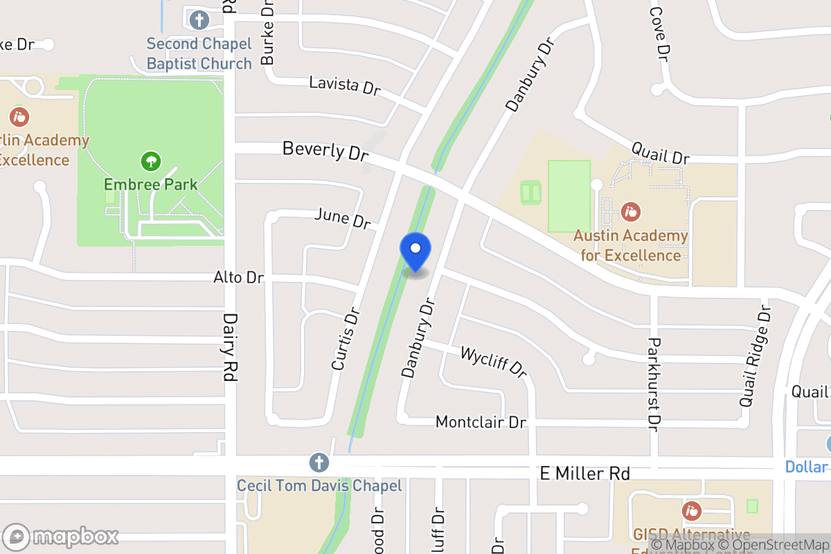Map of 1801 Danbury Dr