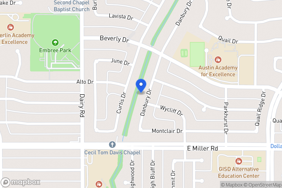 Map of 1813 Danbury Dr