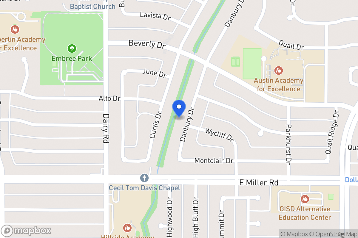 Map of 1817 Danbury Dr