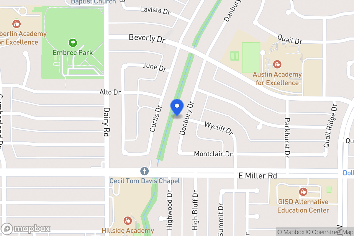 Map of 1821 Danbury Dr