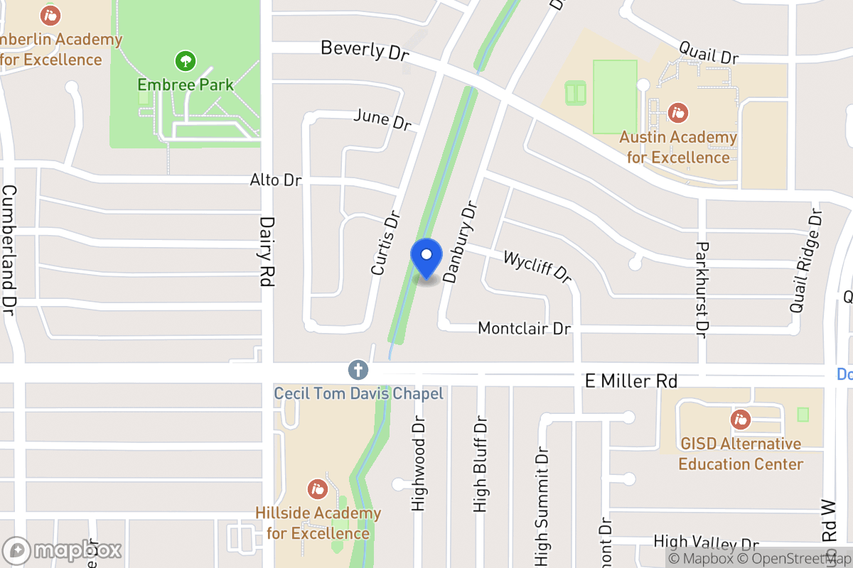 Map of 1909 Danbury Dr