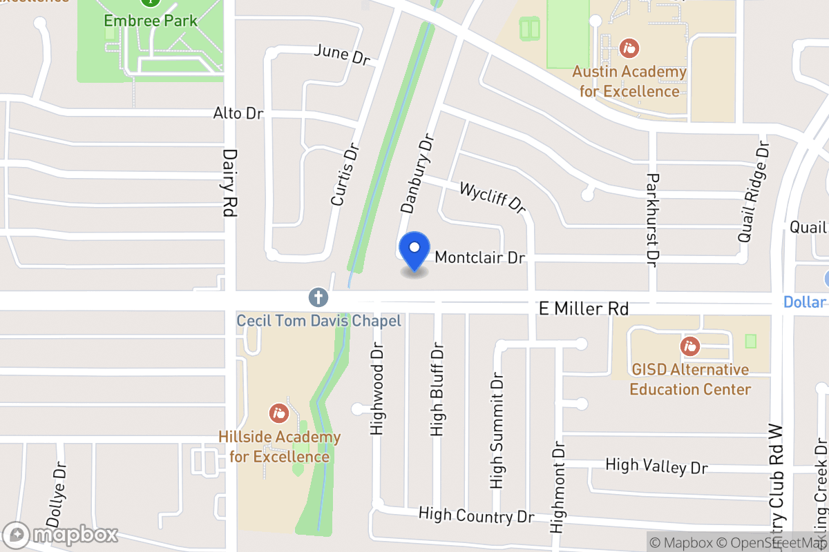 Map of 910 Montclair Dr