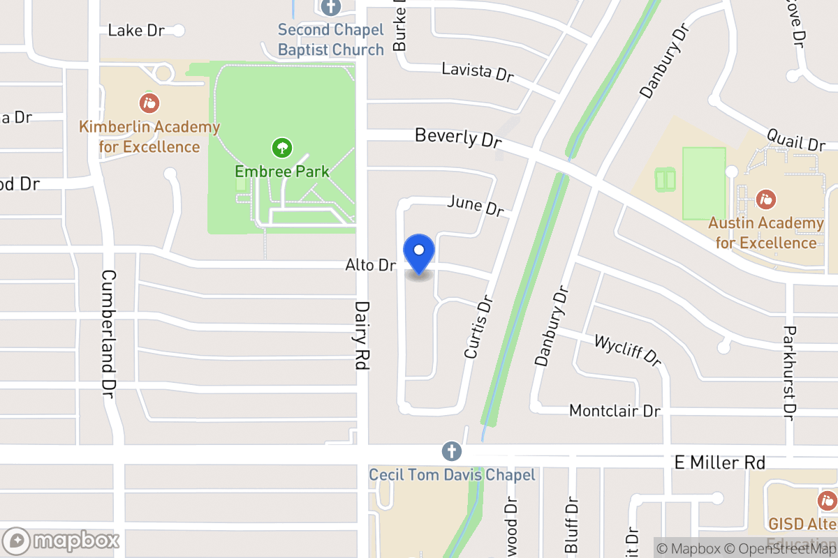 Map of 1802 Burke Dr