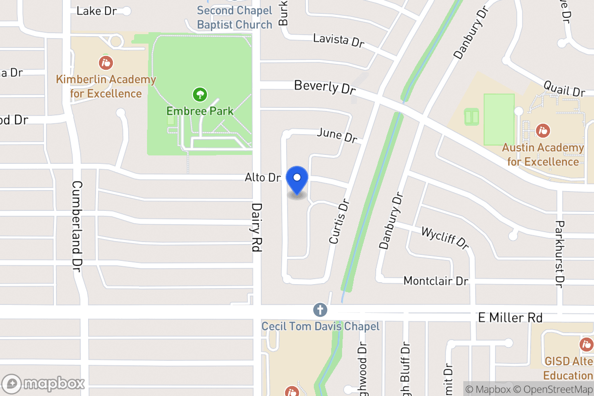 Map of 1806 Burke Dr