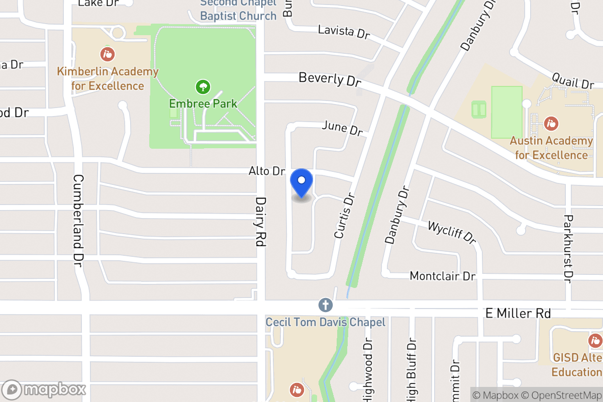 Map of 1810 Burke Dr
