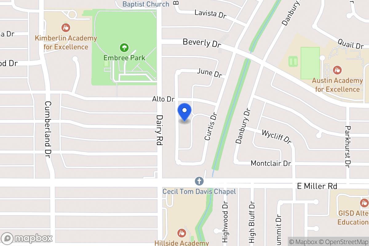 Map of 1814 Burke Dr