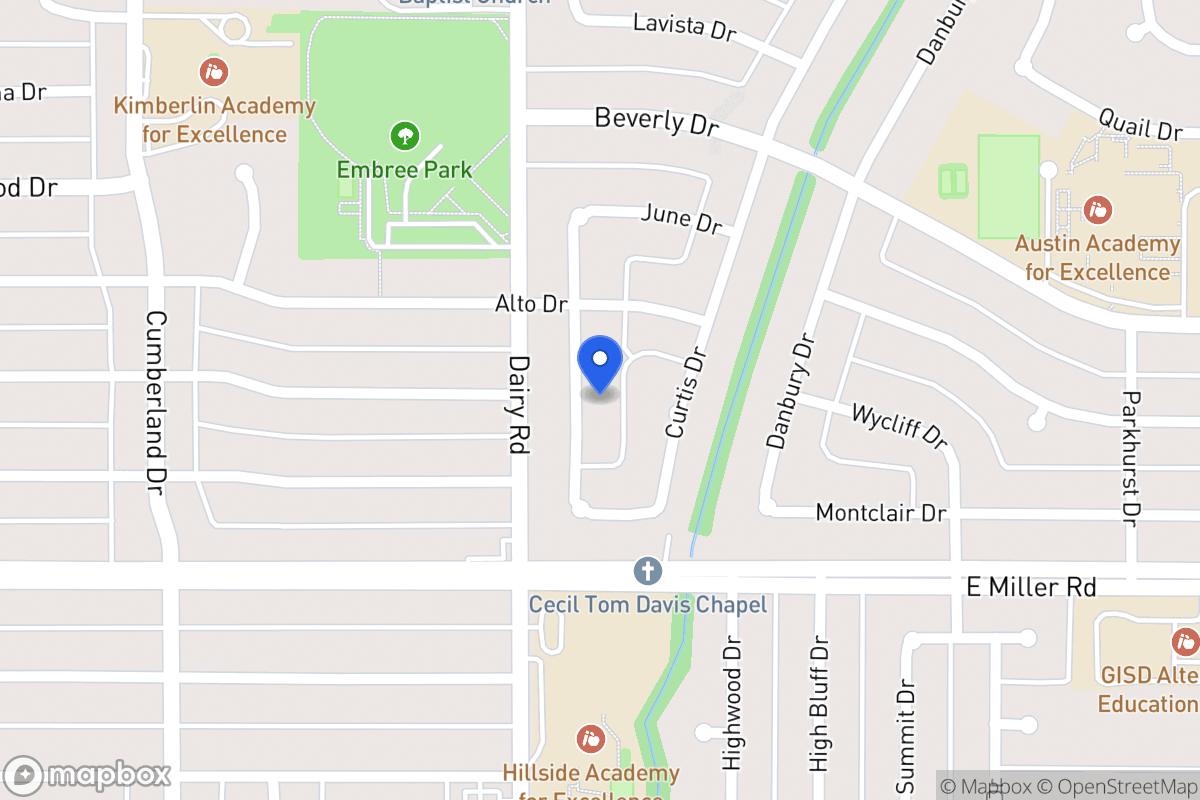Map of 1818 Burke Dr