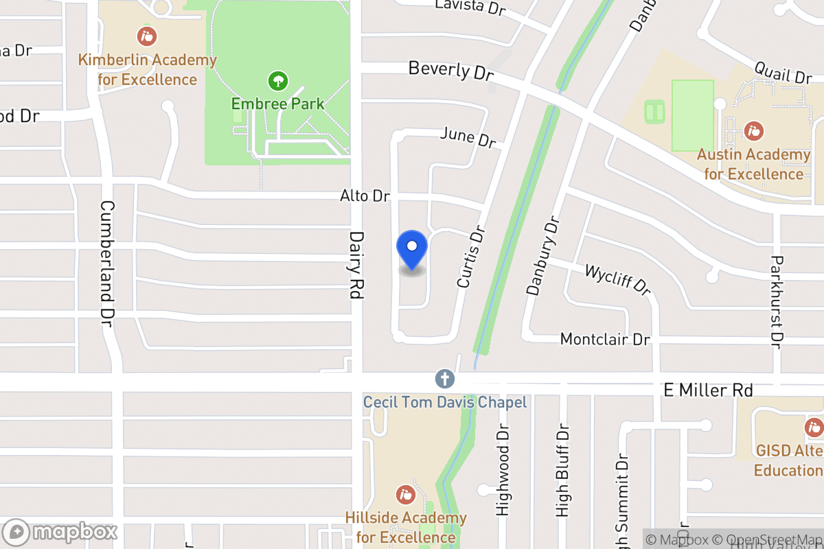 Map of 1822 Burke Dr
