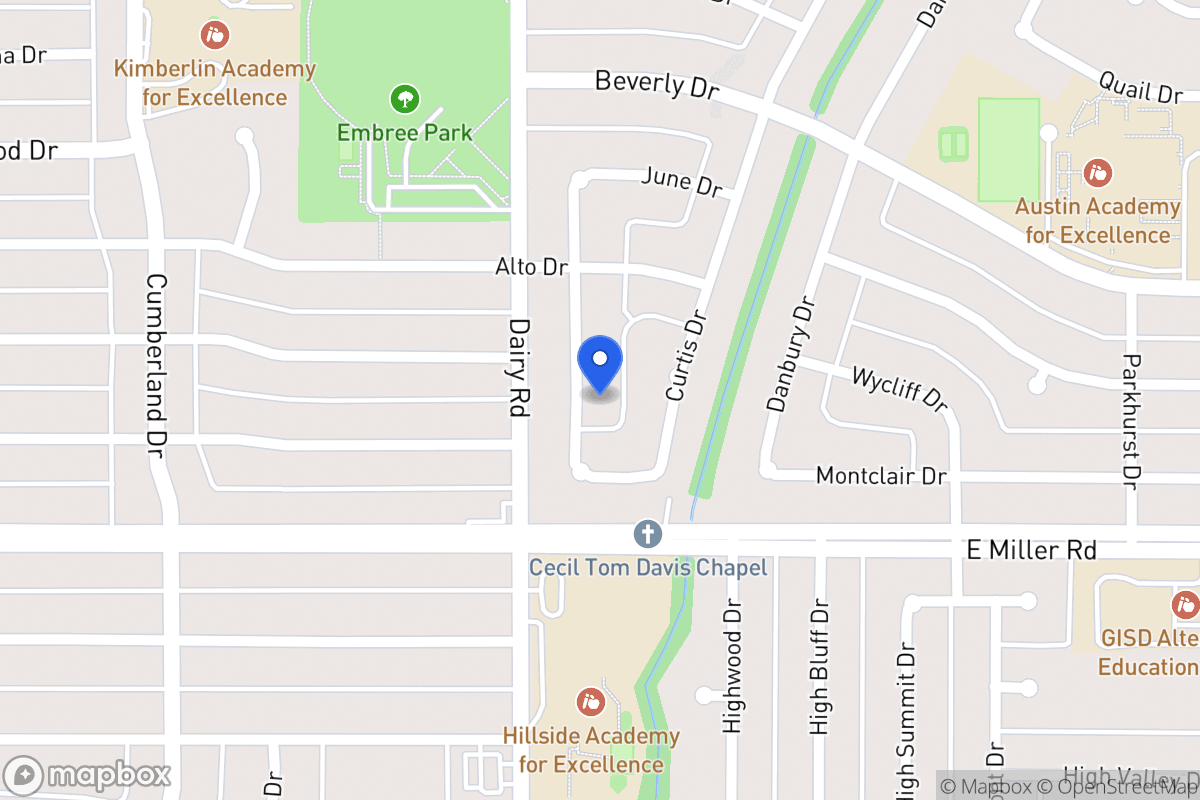 Map of 1902 Burke Dr