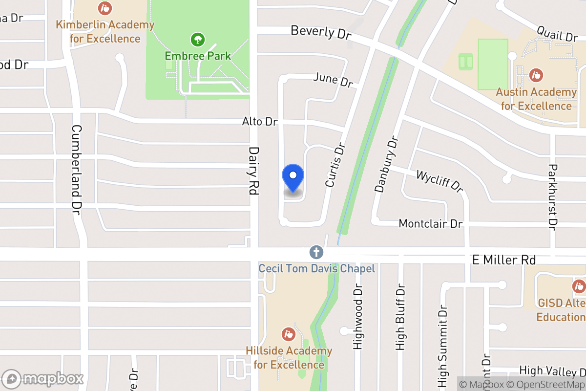 Map of 1906 Burke Dr