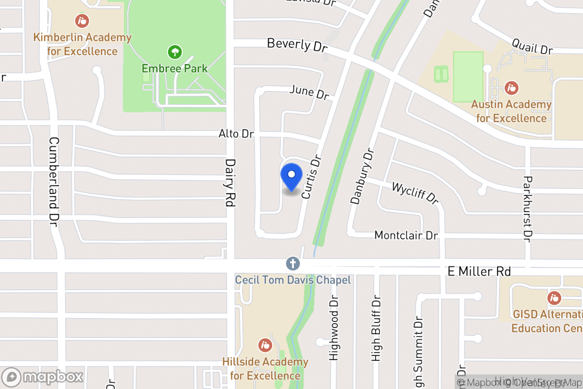 Map of 1901 Curtis Dr