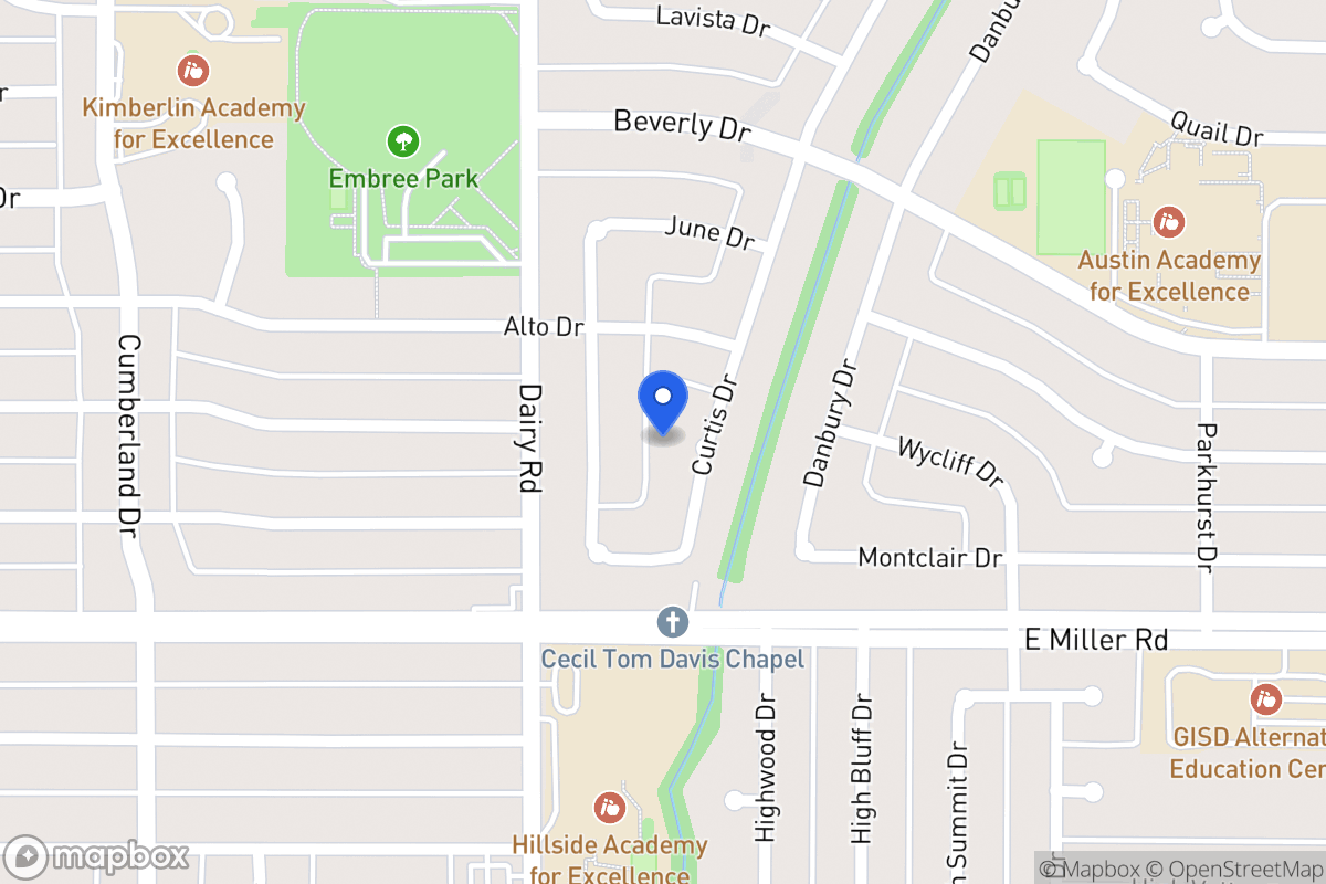 Map of 1817 Curtis Dr