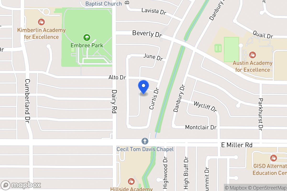 Map of 1813 Curtis Dr