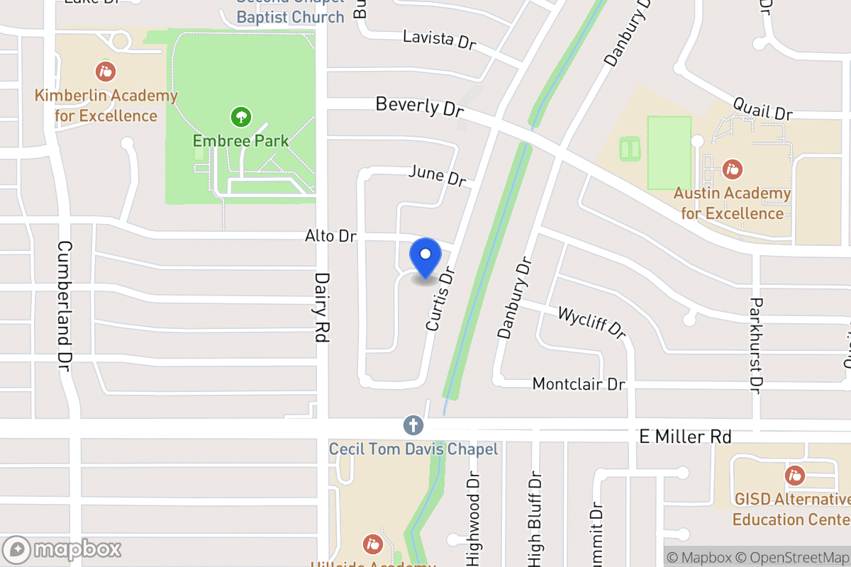 Map of 1811 Curtis Dr