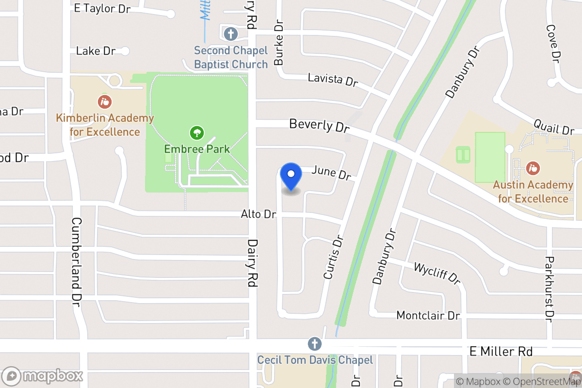 Map of 1714 Burke Dr