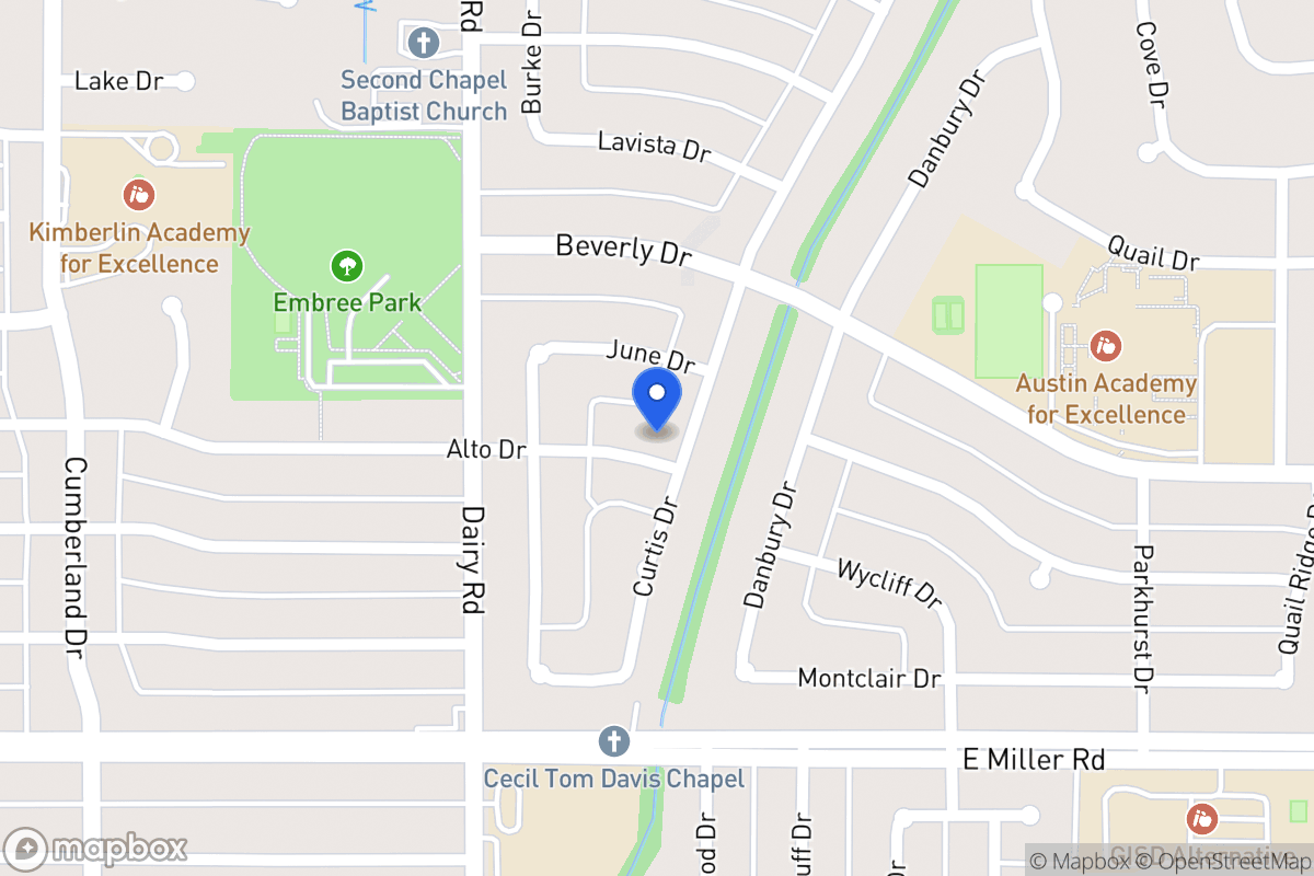 Map of 1713 Curtis Dr