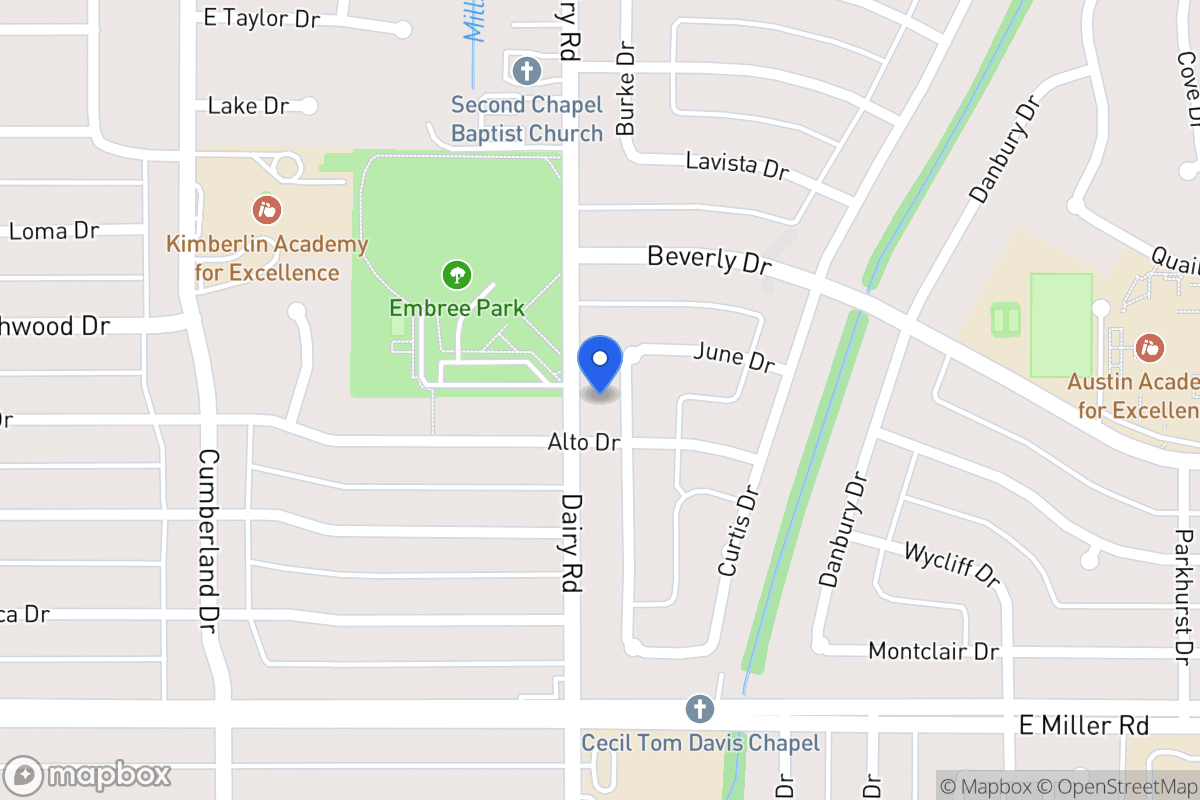Map of 1713 Burke Dr