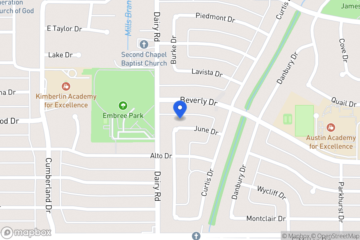 Map of 809 June Dr