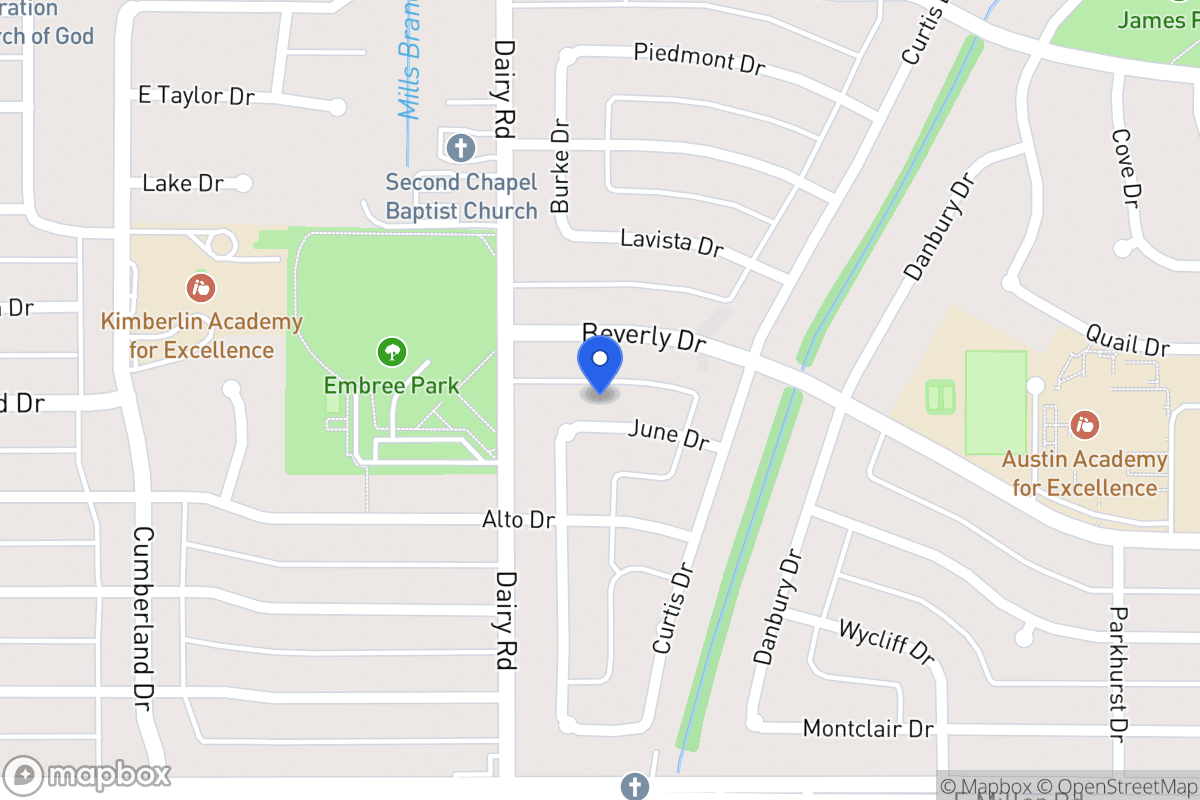 Map of 813 June Dr