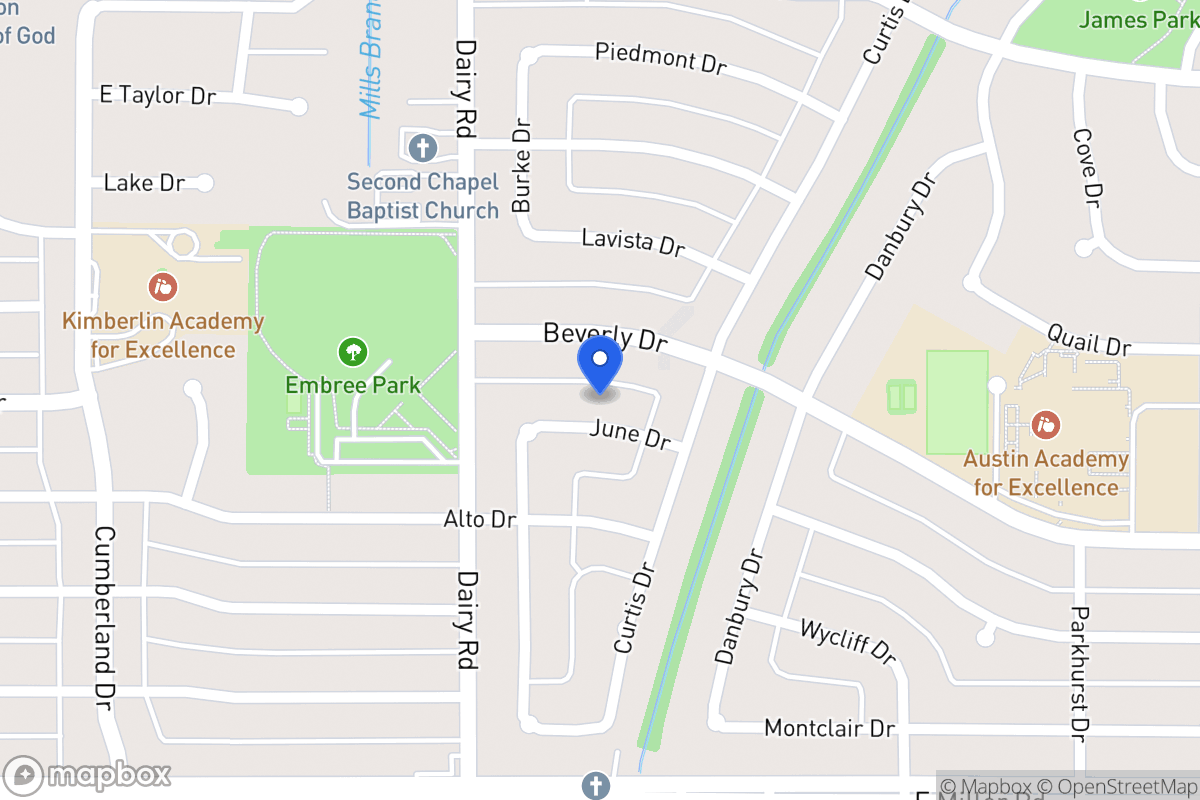 Map of 821 June Dr
