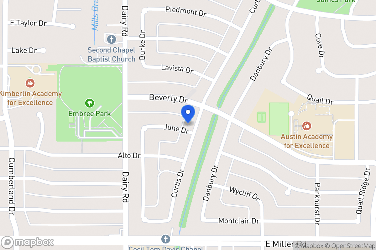 Map of 1613 Curtis Dr