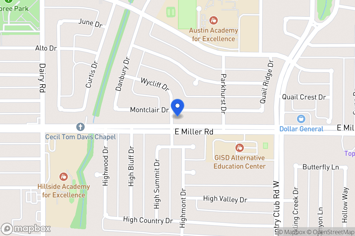 Map of 1102 Montclair Dr