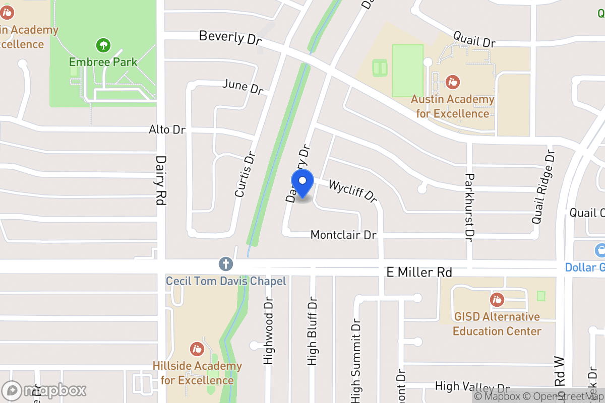 Map of 1906 Danbury Dr