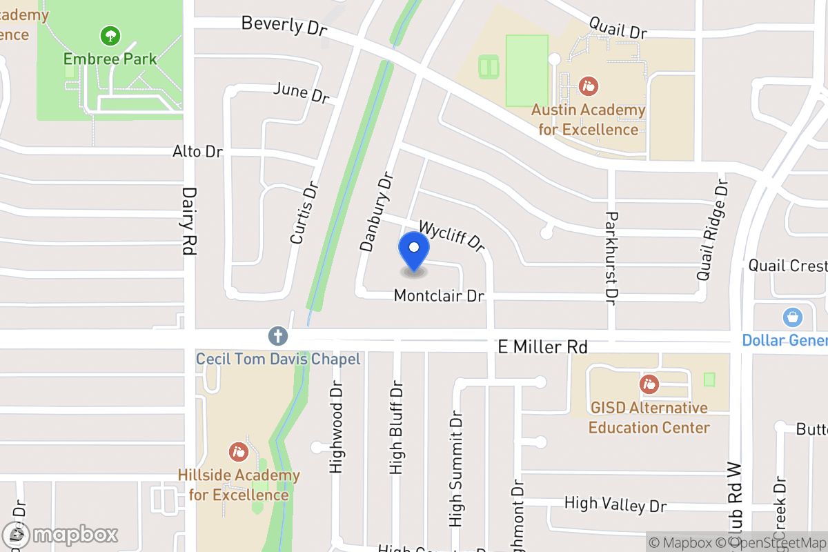 Map of 1001 Montclair Dr