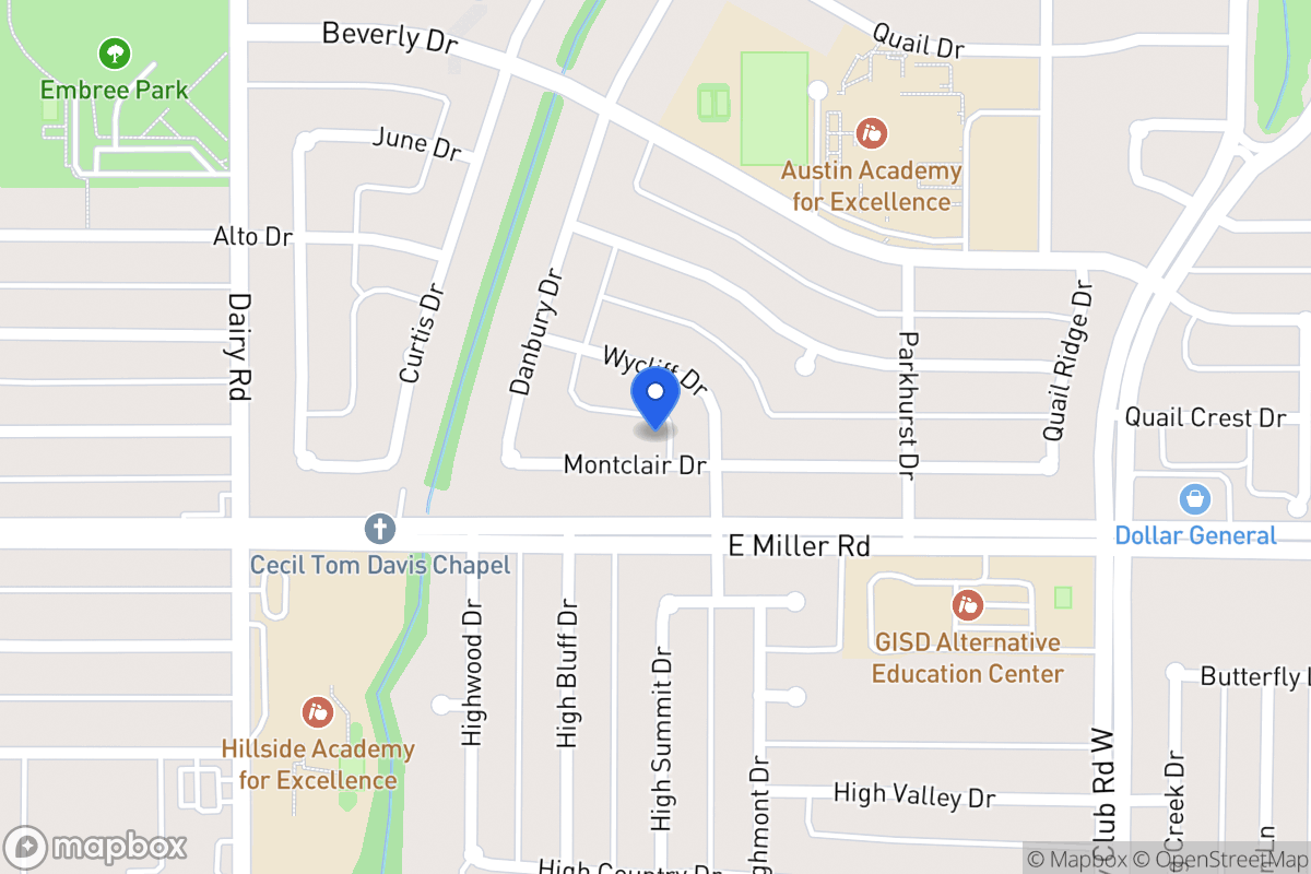 Map of 1013 Montclair Dr