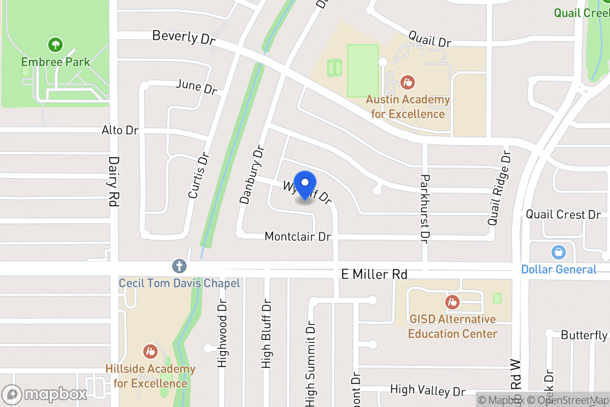 Map of 1114 Wycliff Dr