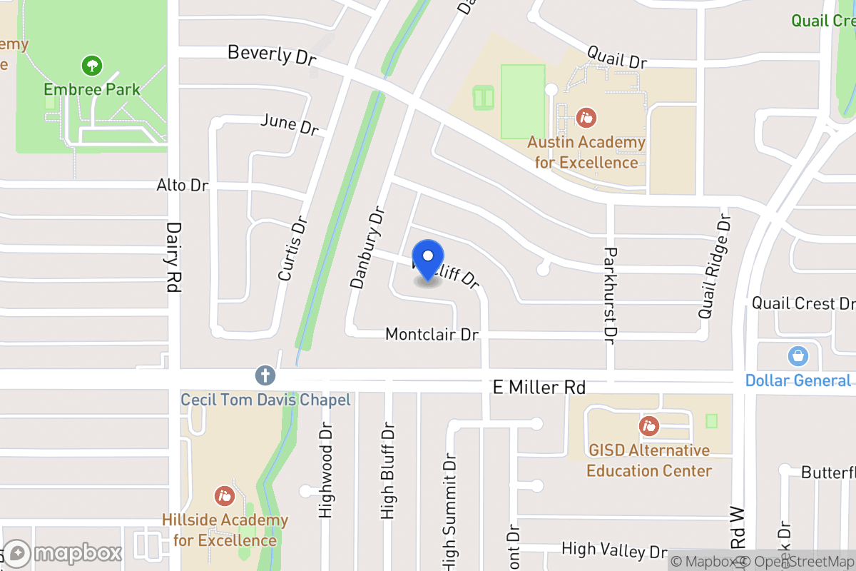 Map of 1110 Wycliff Dr