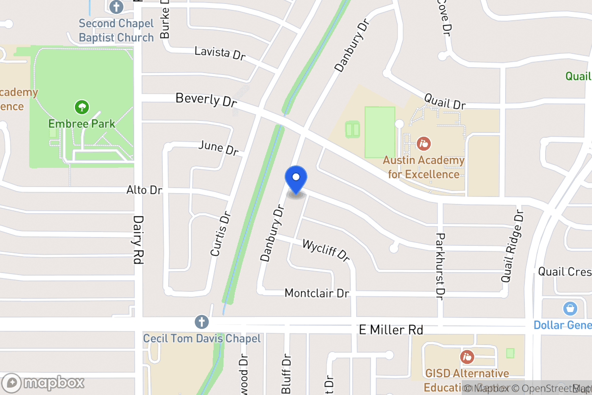 Map of 1802 Danbury Dr