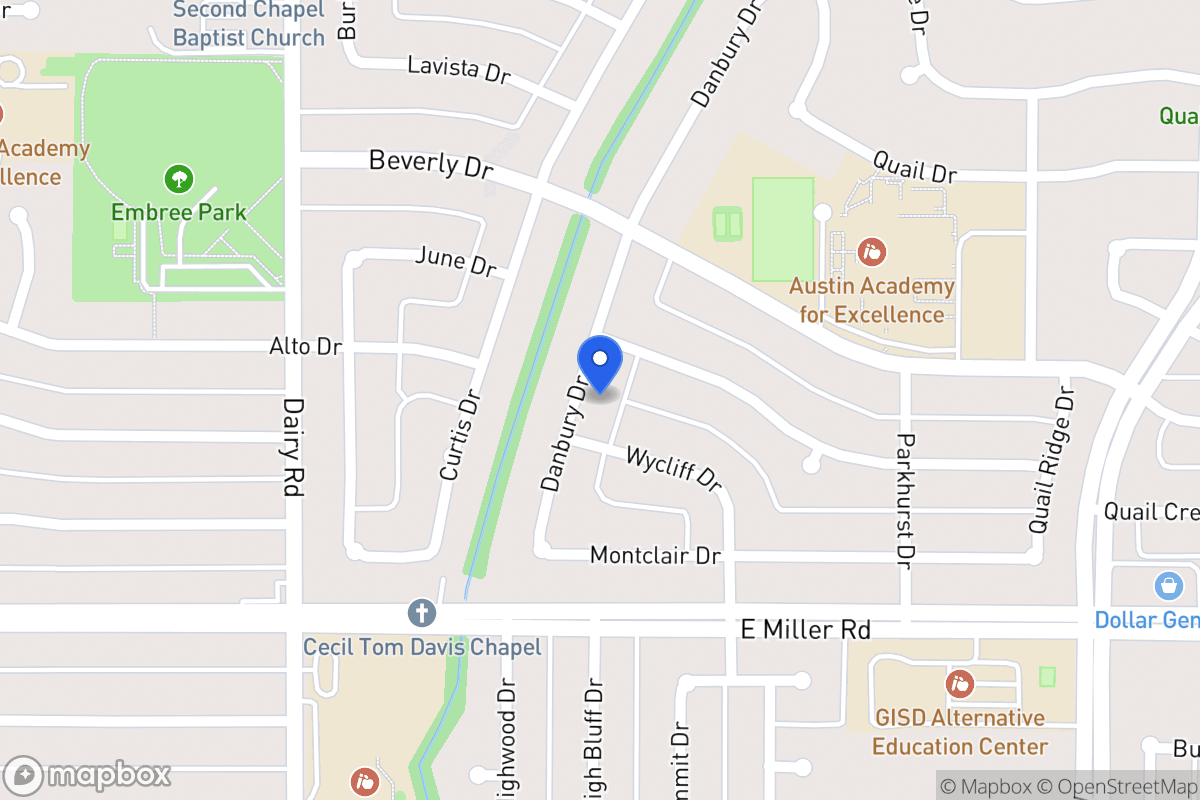 Map of 1810 Danbury Dr