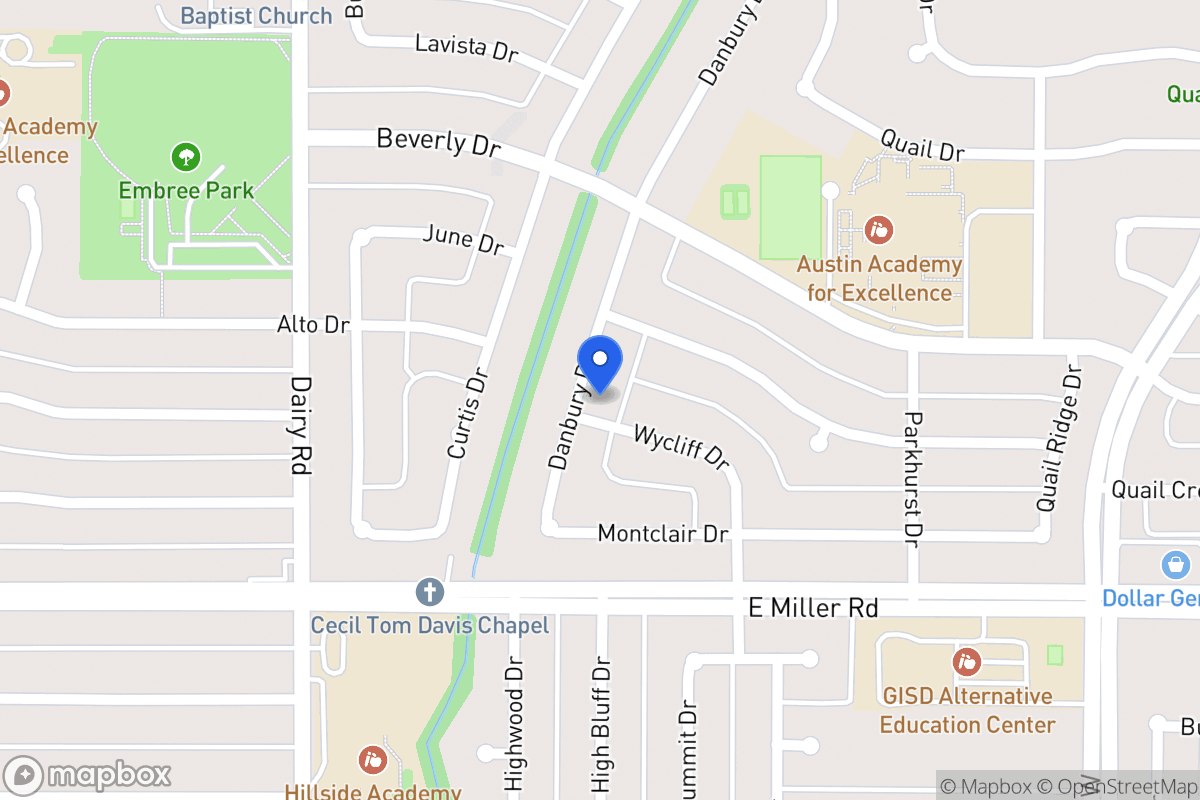 Map of 1814 Danbury Dr