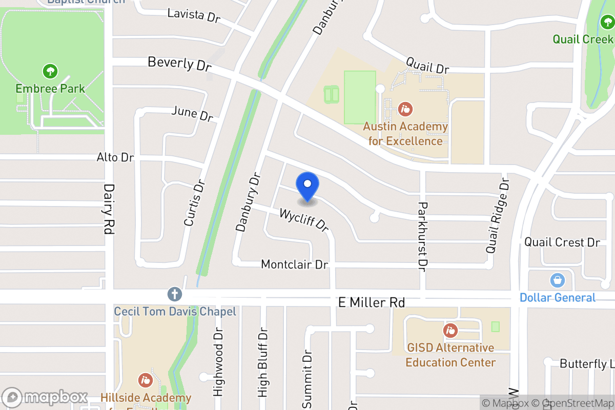 Map of 1113 Wycliff Dr