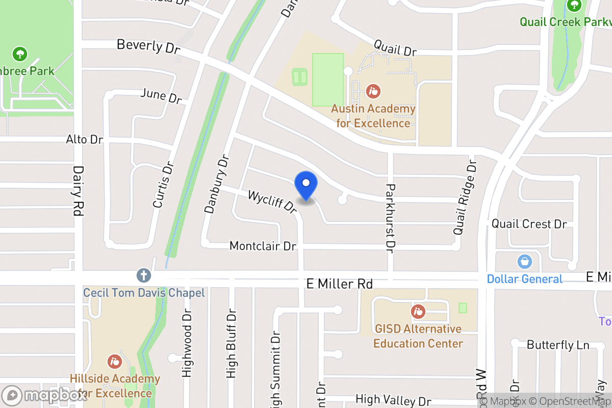 Map of 1123 Wycliff Dr
