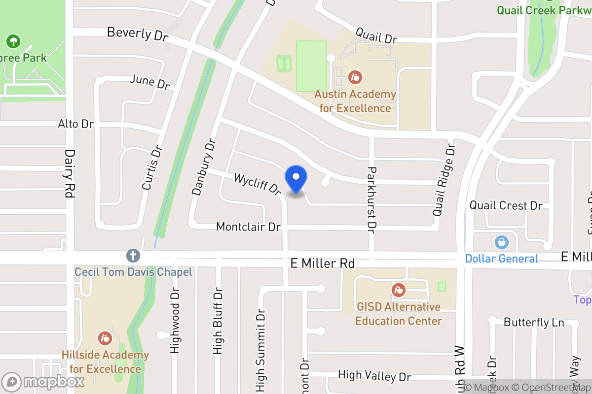 Map of 1125 Wycliff Dr